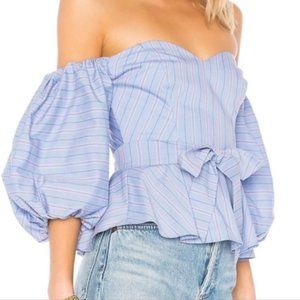 Revolve Parker Brunella blue blouse S